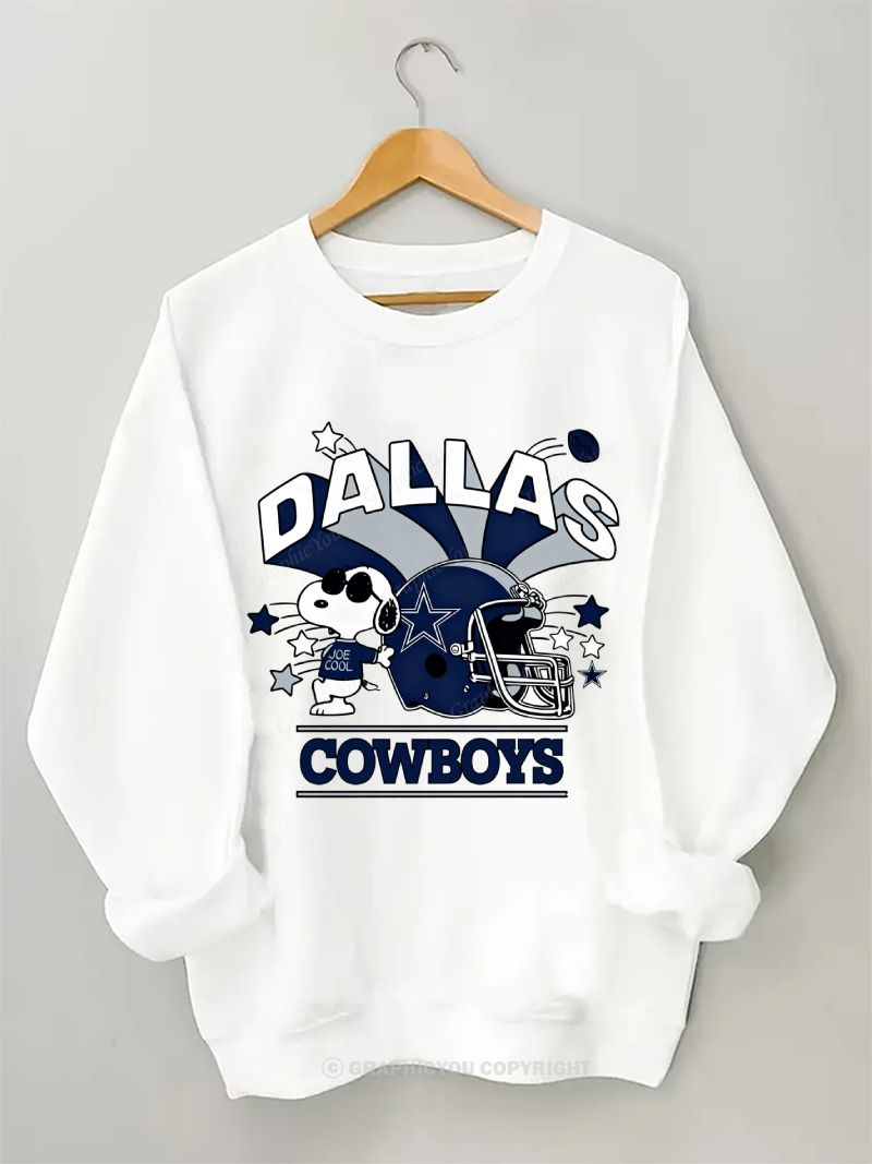 all about dallas boys Football Graphic Cotton Sweatshirt