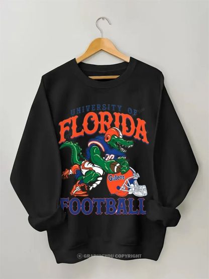 University of Florida Alligator Football Team Football Graphic Cotton Sweatshirt