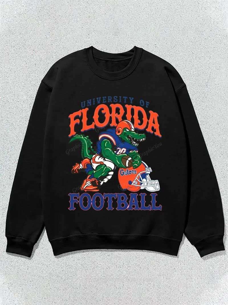 University of Florida Alligator Football Team Football Graphic Cotton Sweatshirt