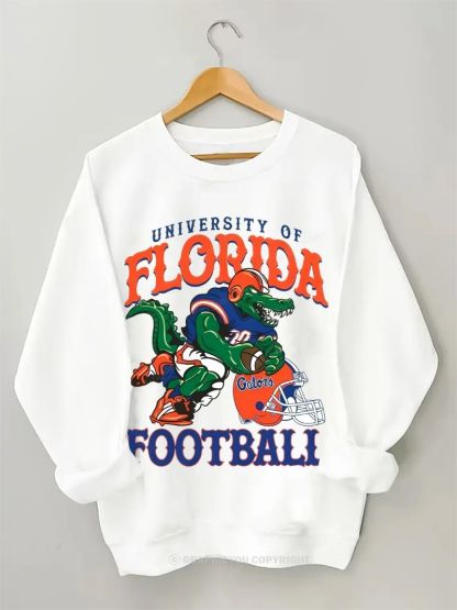 University of Florida Alligator Football Team Football Graphic Cotton Sweatshirt