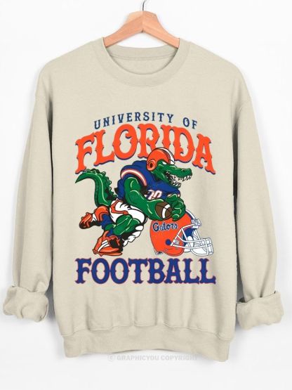 University of Florida Alligator Football Team Football Graphic Cotton Sweatshirt