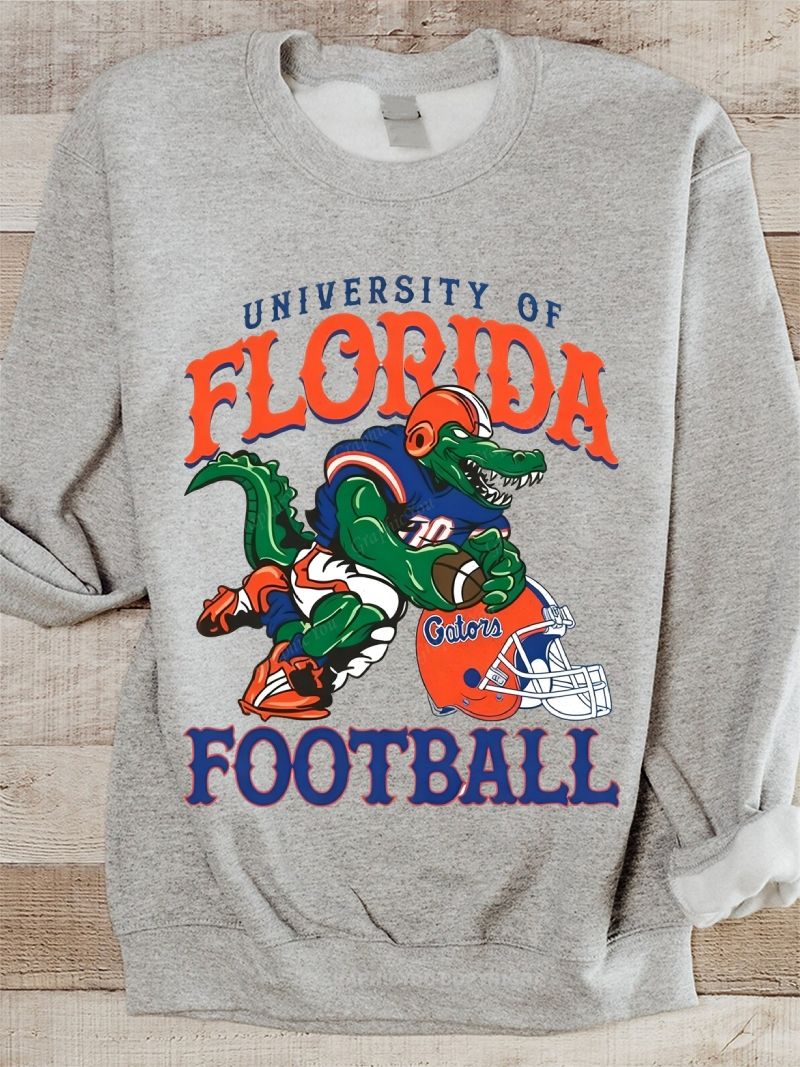 University of Florida Alligator Football Team Football Graphic Cotton Sweatshirt