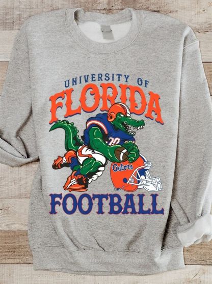 University of Florida Alligator Football Team Football Graphic Cotton Sweatshirt
