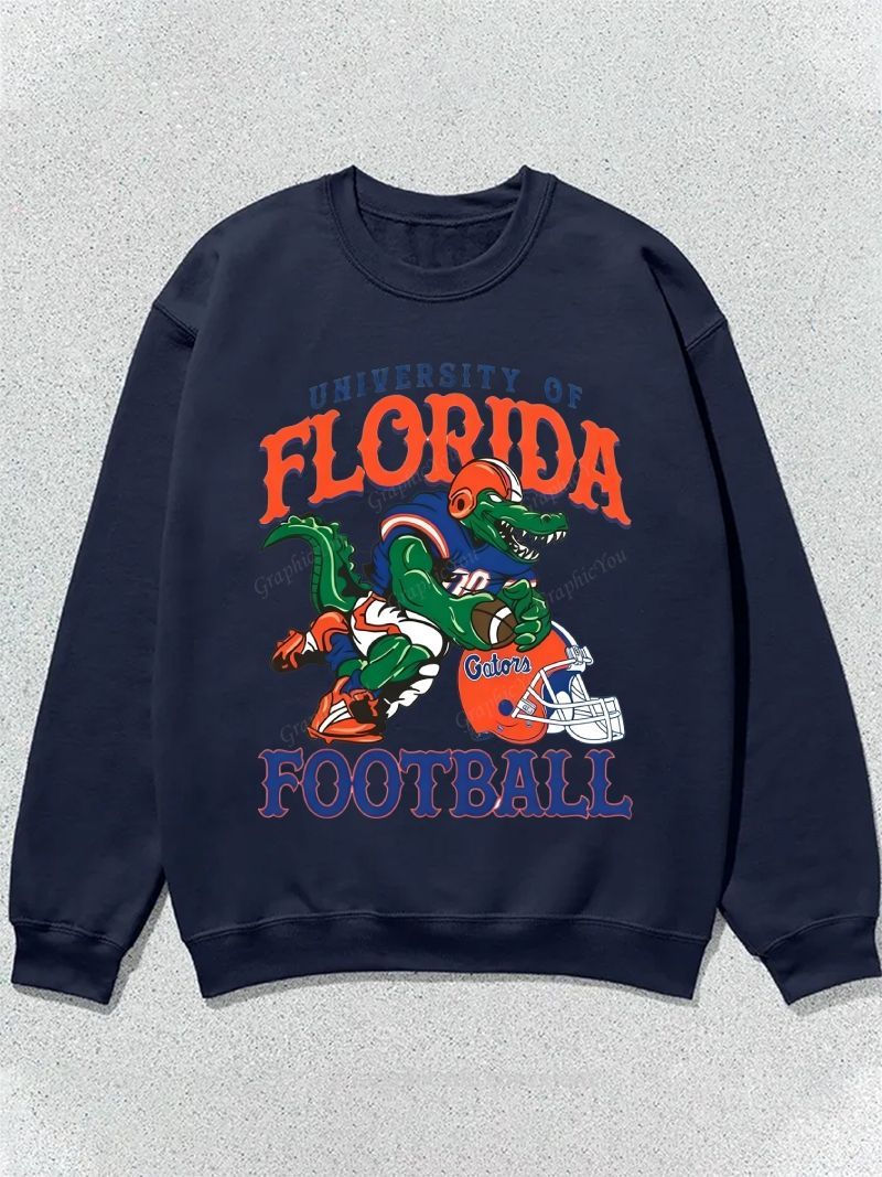 University of Florida Alligator Football Team Football Graphic Cotton Sweatshirt