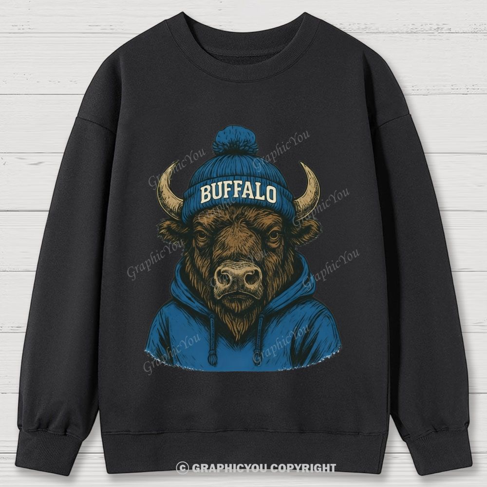 BUFFALO unisex Cotton Sweatshirts