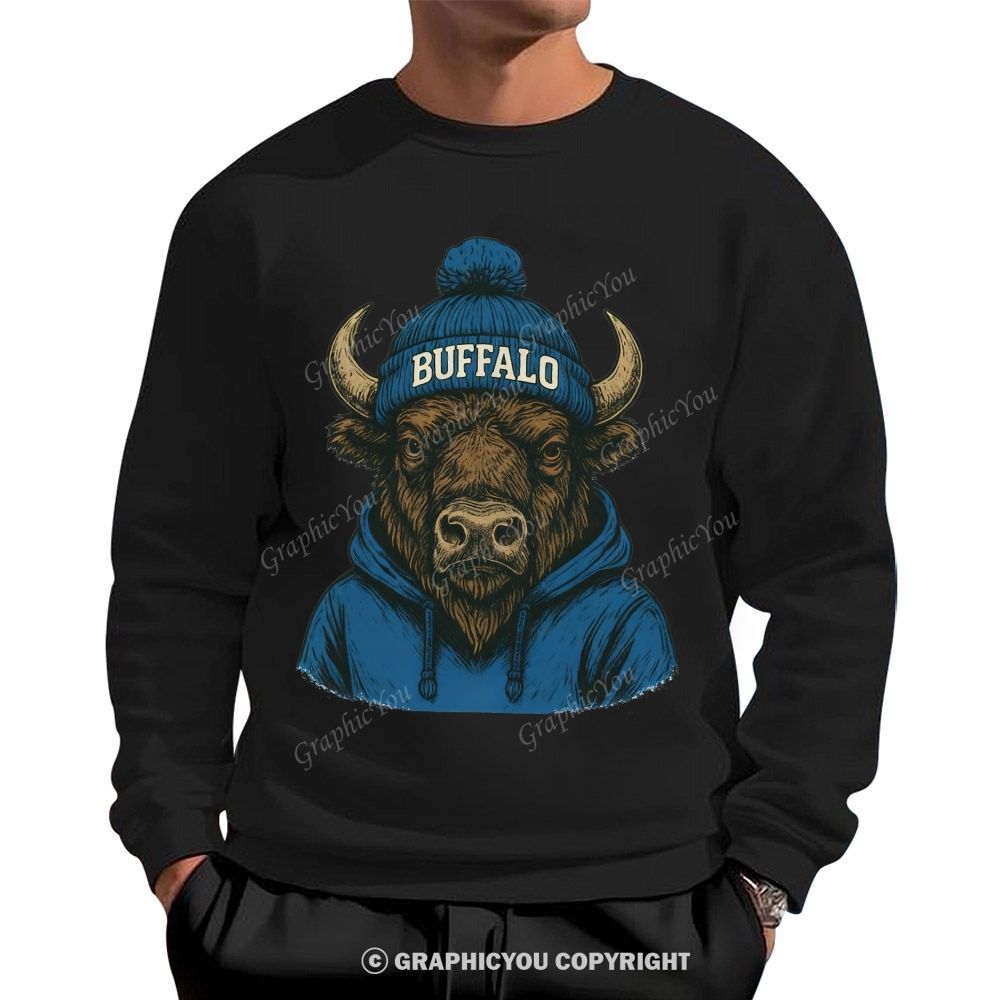 BUFFALO unisex Cotton Sweatshirts