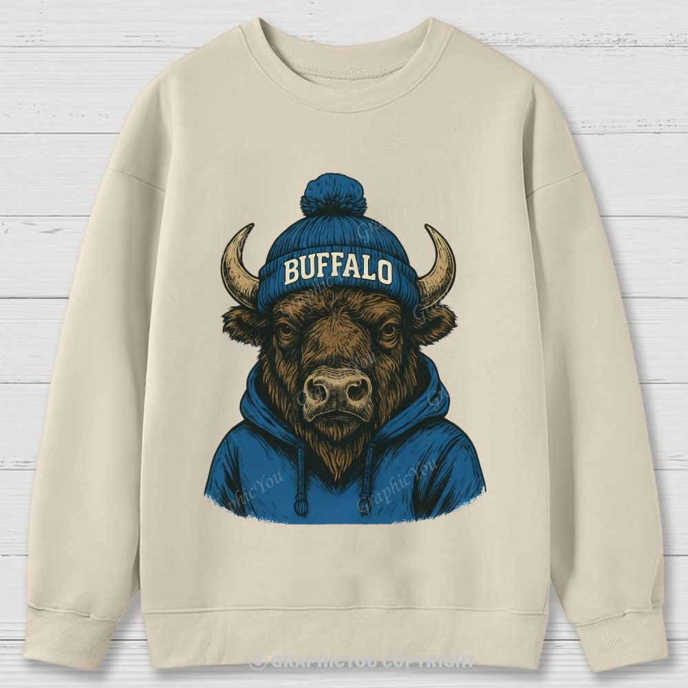 BUFFALO unisex Cotton Sweatshirts