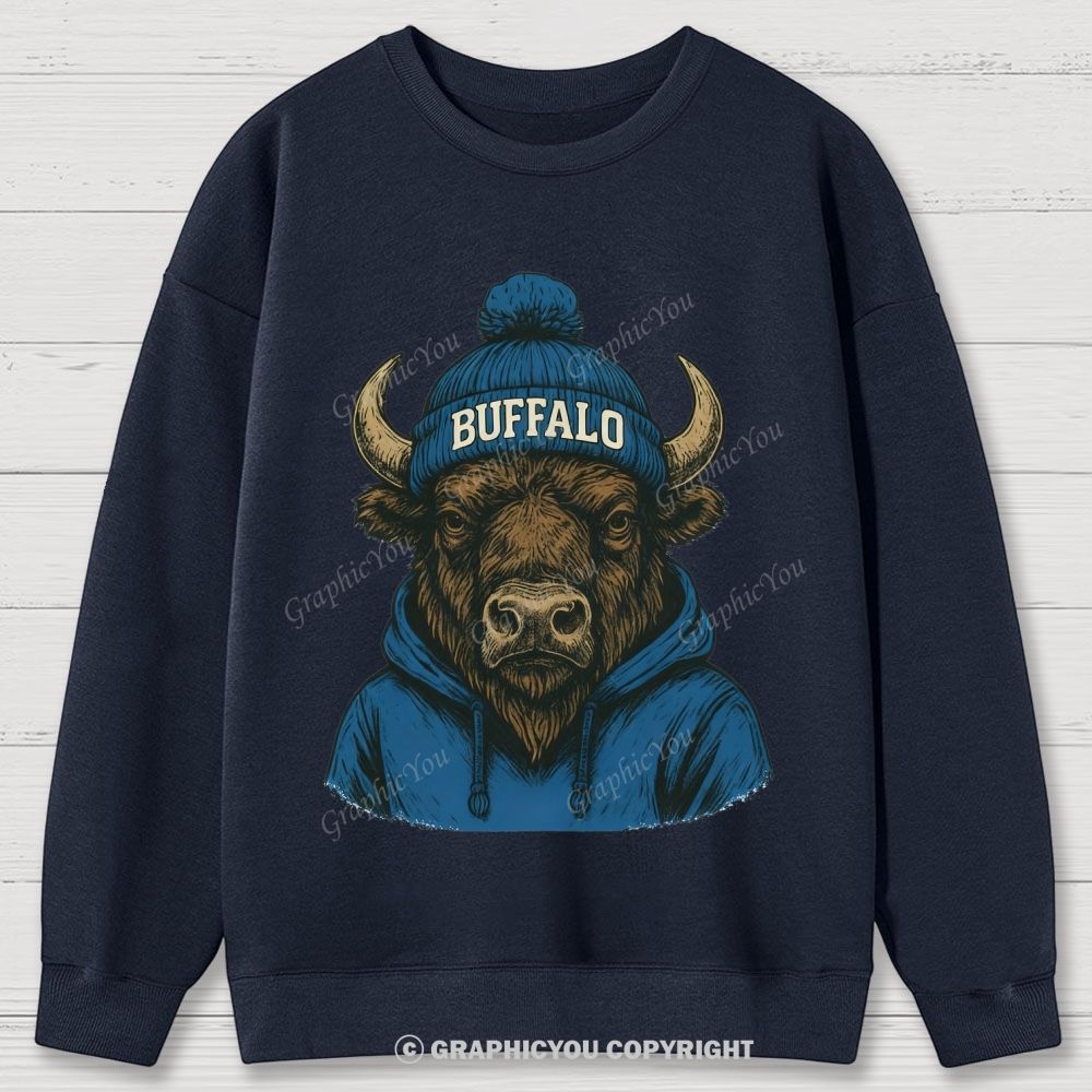 BUFFALO unisex Cotton Sweatshirts
