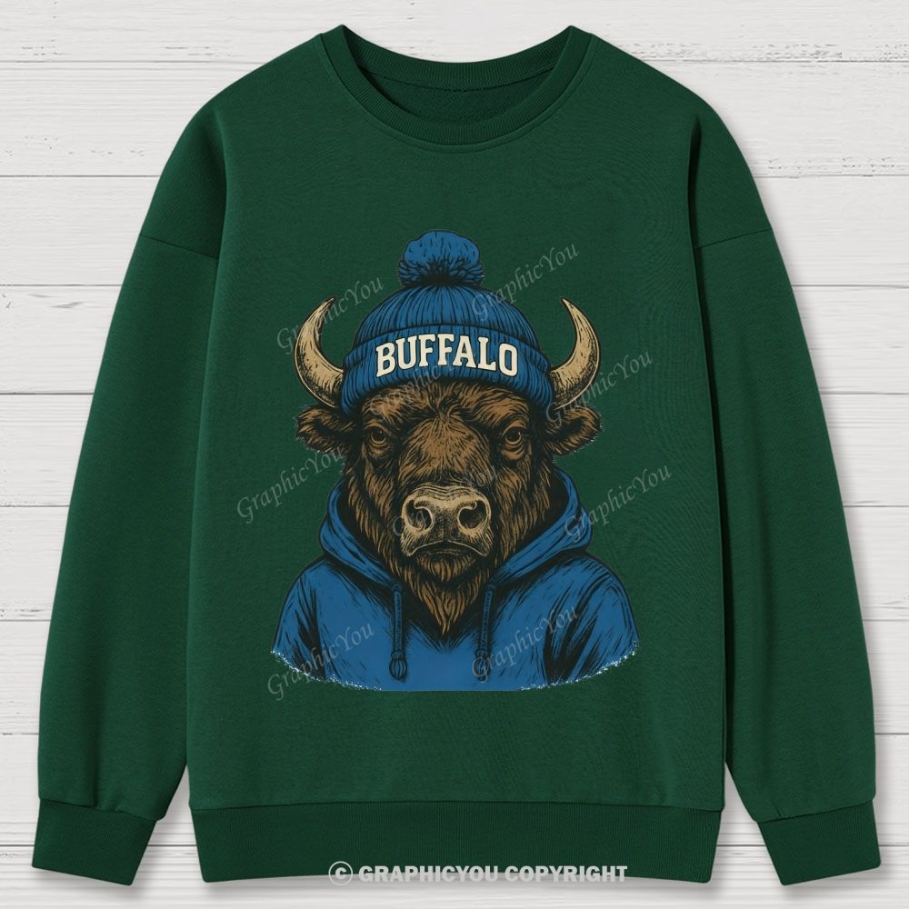 BUFFALO unisex Cotton Sweatshirts