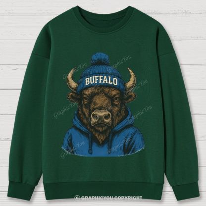 BUFFALO unisex Cotton Sweatshirts