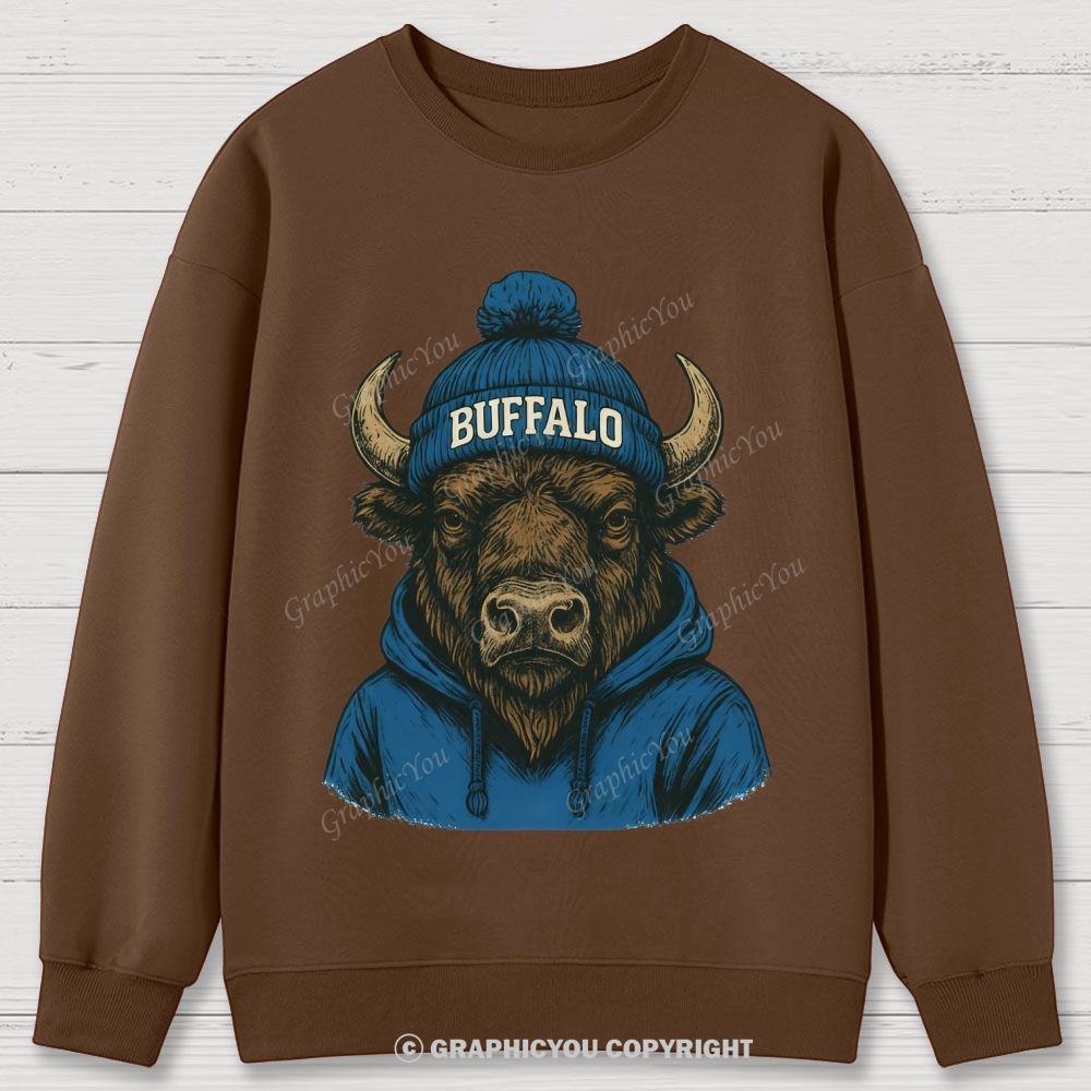 BUFFALO unisex Cotton Sweatshirts