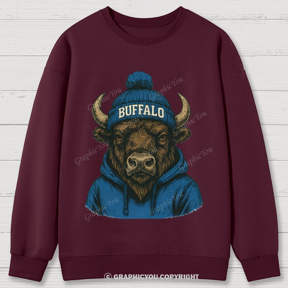 BUFFALO unisex Cotton Sweatshirts