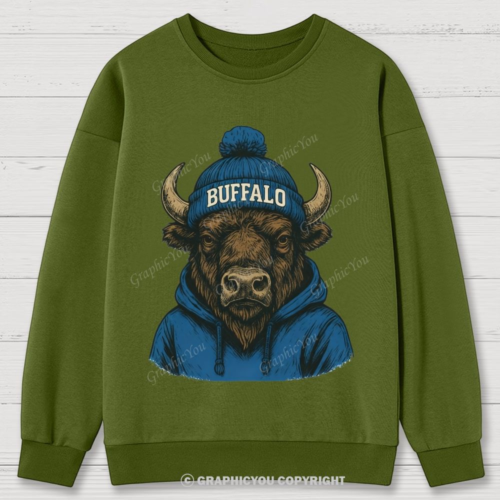 BUFFALO unisex Cotton Sweatshirts