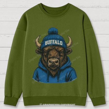 BUFFALO unisex Cotton Sweatshirts