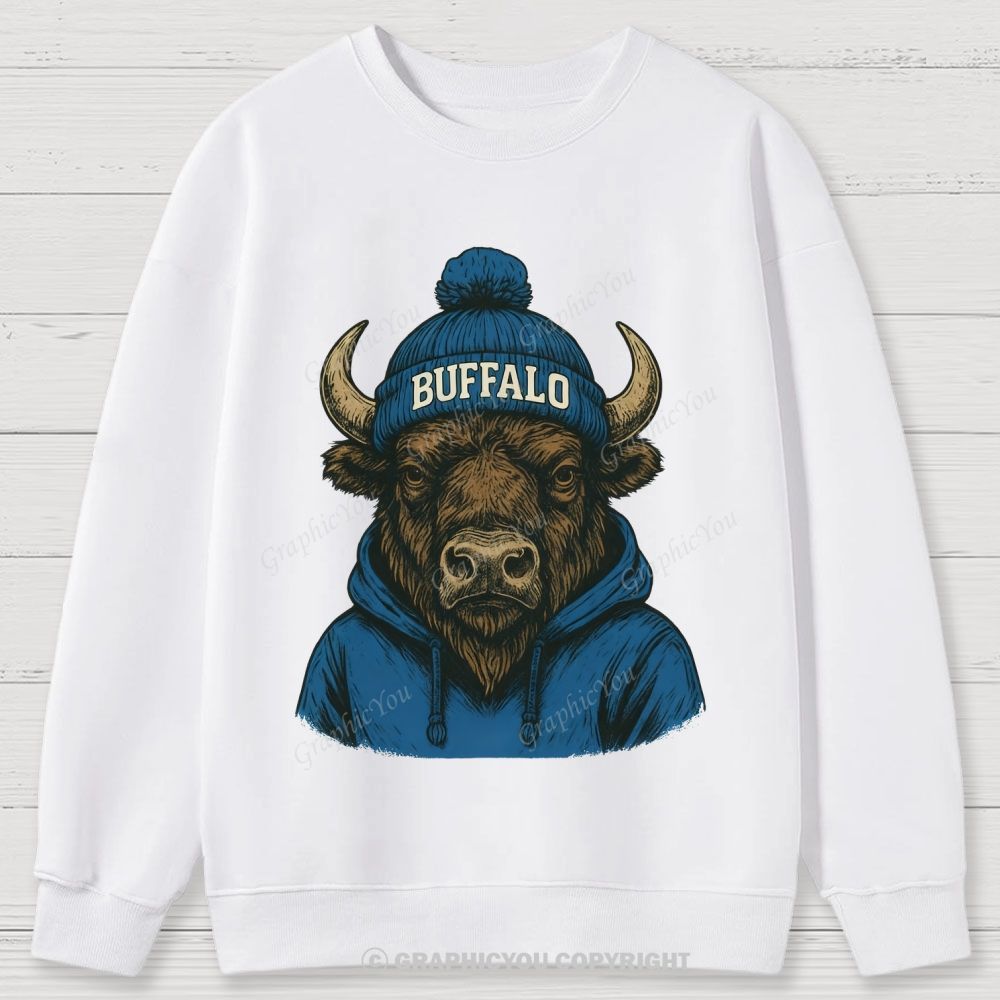 BUFFALO unisex Cotton Sweatshirts