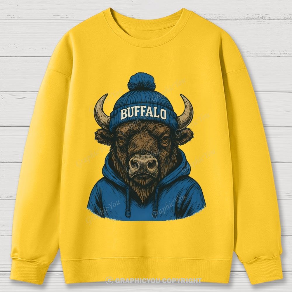 BUFFALO unisex Cotton Sweatshirts