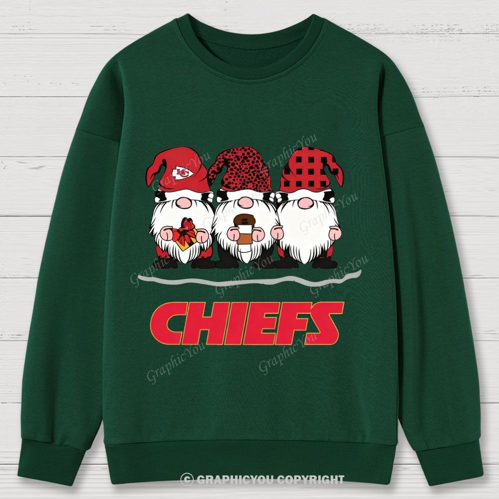 Kansas City Chiefs Christmas Graphic Cotton Sweatshirt
