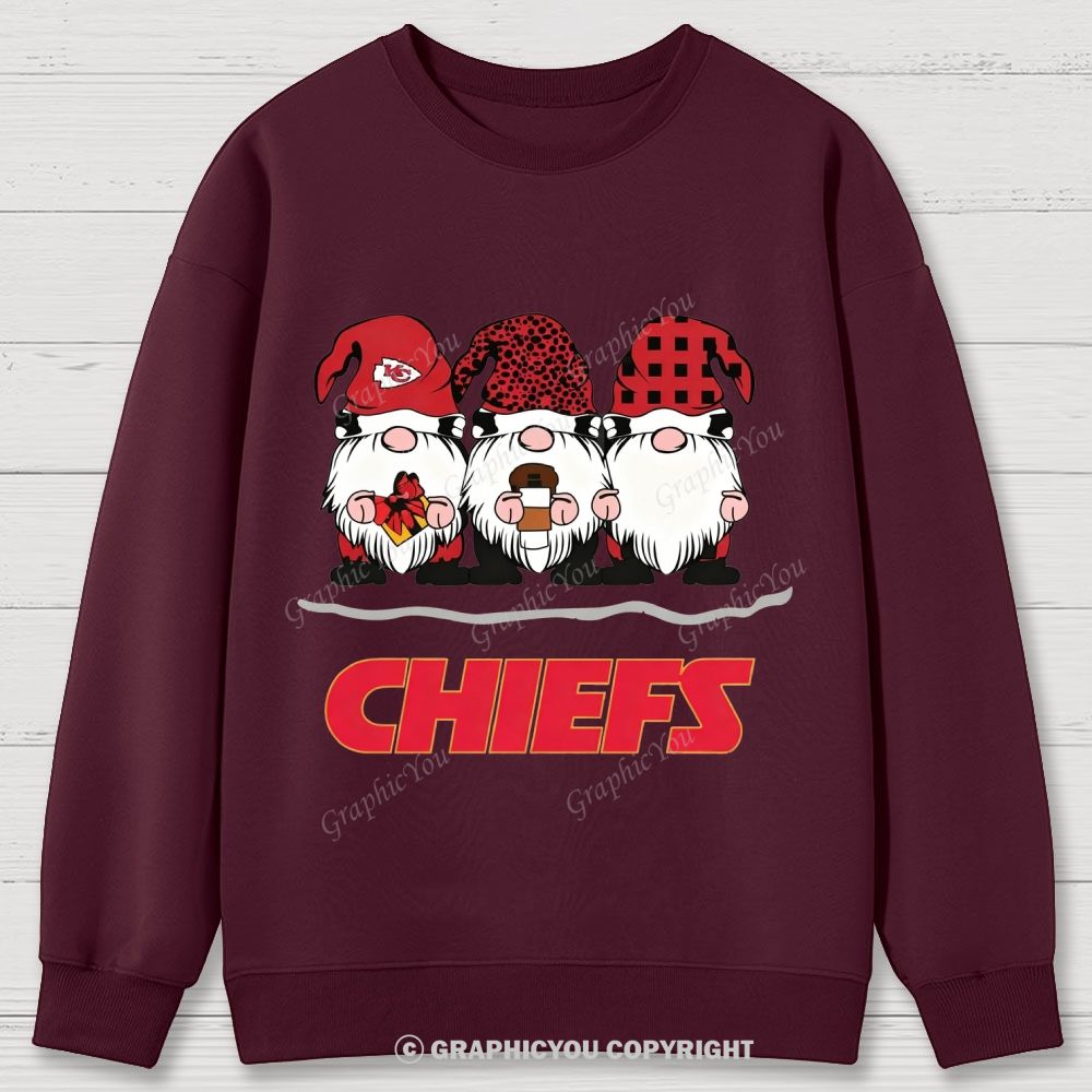 Kansas City Chiefs Christmas Graphic Cotton Sweatshirt