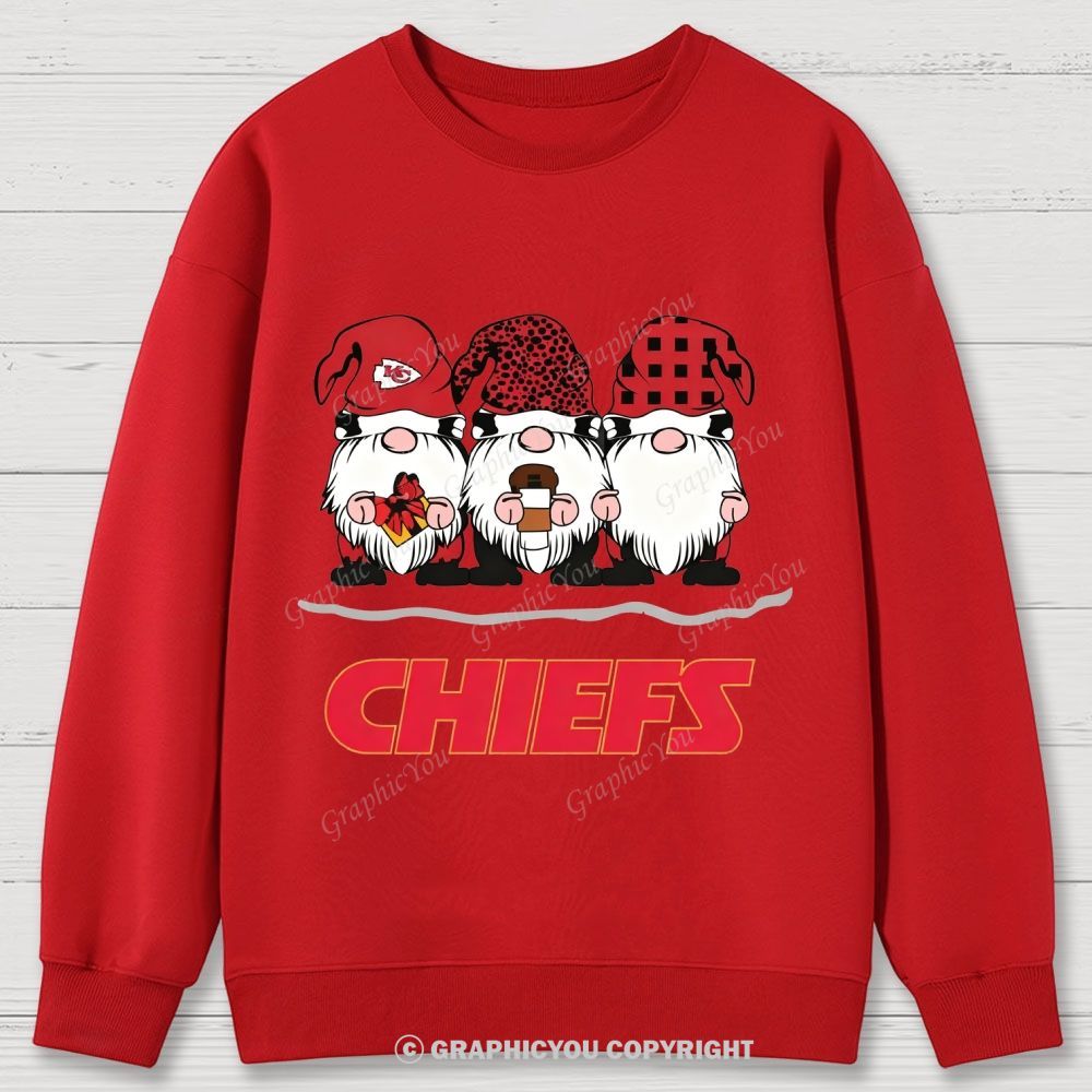 Kansas City Chiefs Christmas Graphic Cotton Sweatshirt