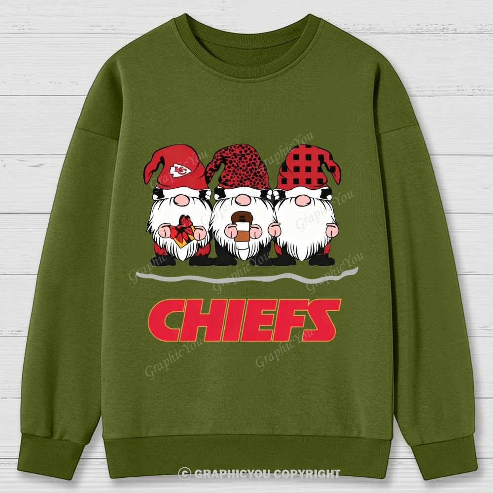 Kansas City Chiefs Christmas Graphic Cotton Sweatshirt
