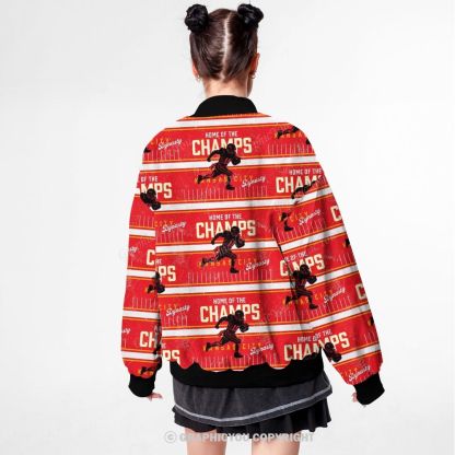 Unisex  Kansas City Chiefs Fashion Print Baseball Jacket with Pockets