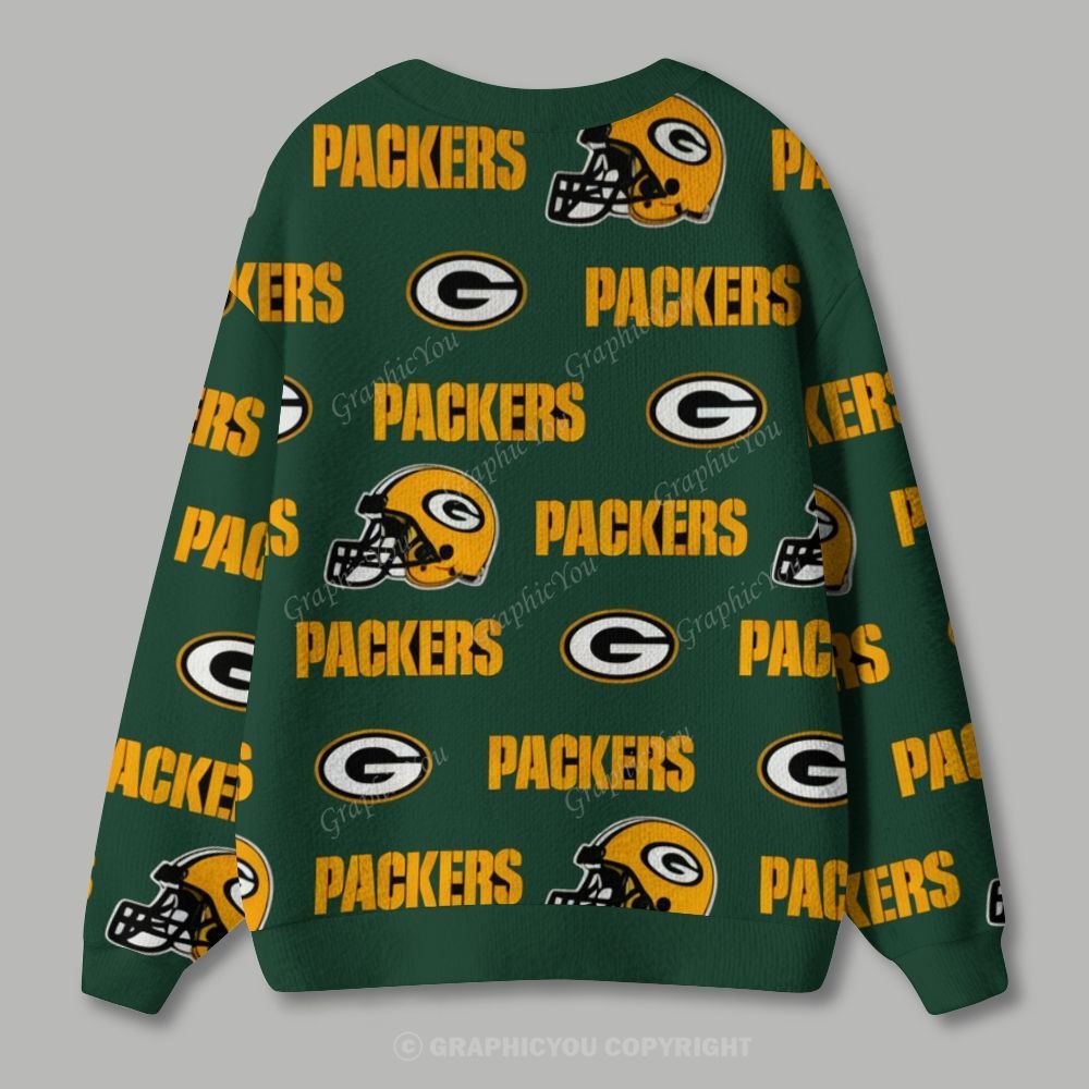 Green Bay Packing Team Cardigan Sweater