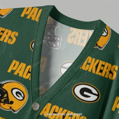 Green Bay Packing Team Cardigan Sweater