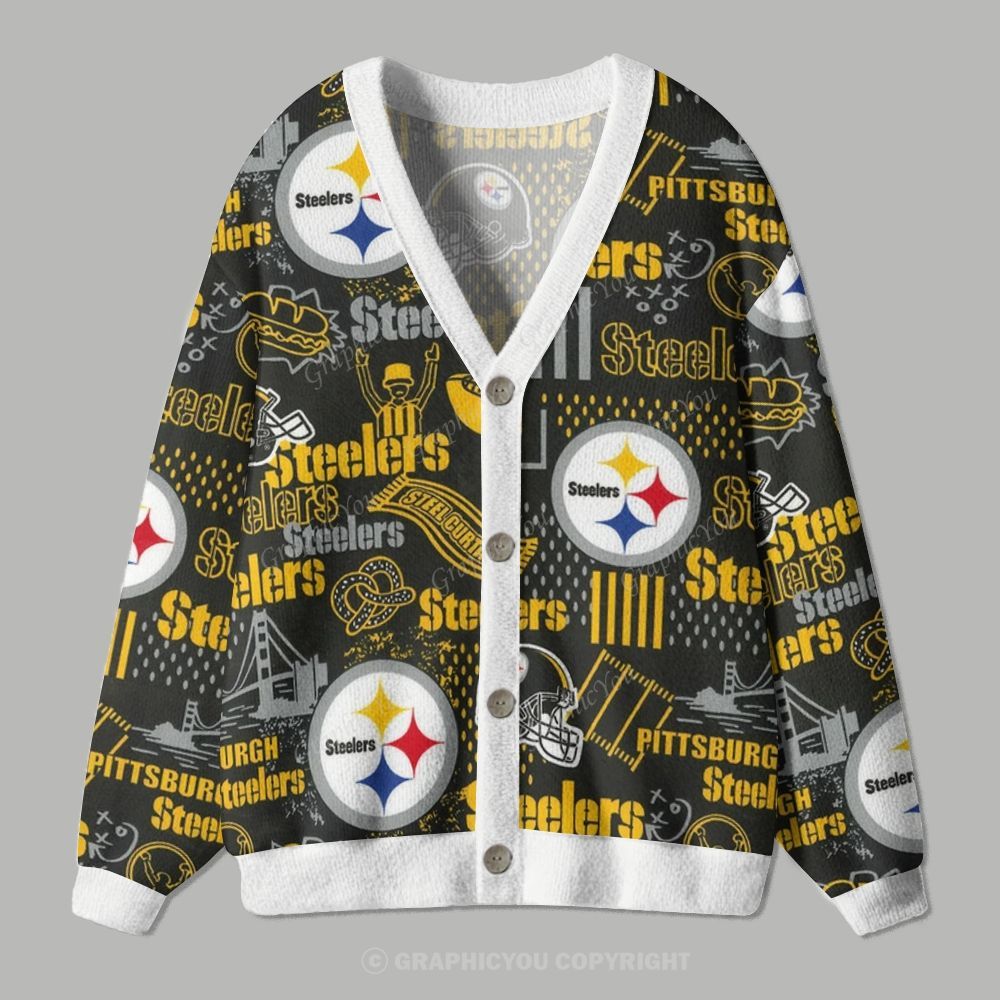 Pittsburgh Steelers Cardigan Sweater