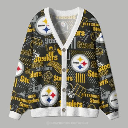 Pittsburgh Steelers Cardigan Sweater