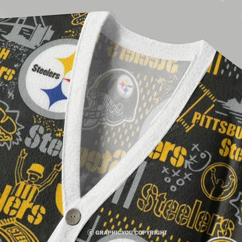 Pittsburgh Steelers Cardigan Sweater