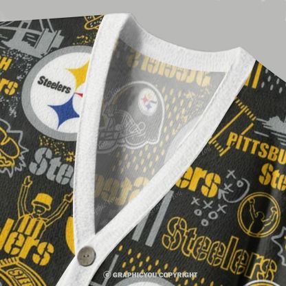 Pittsburgh Steelers Cardigan Sweater