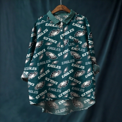 Philadelphia Eagles Printed Casual Long Sleeve Shirt