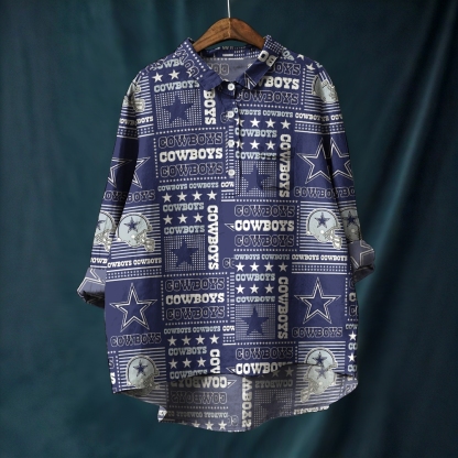 Dallas Cowboys Printed Casual Long Sleeve Shirt