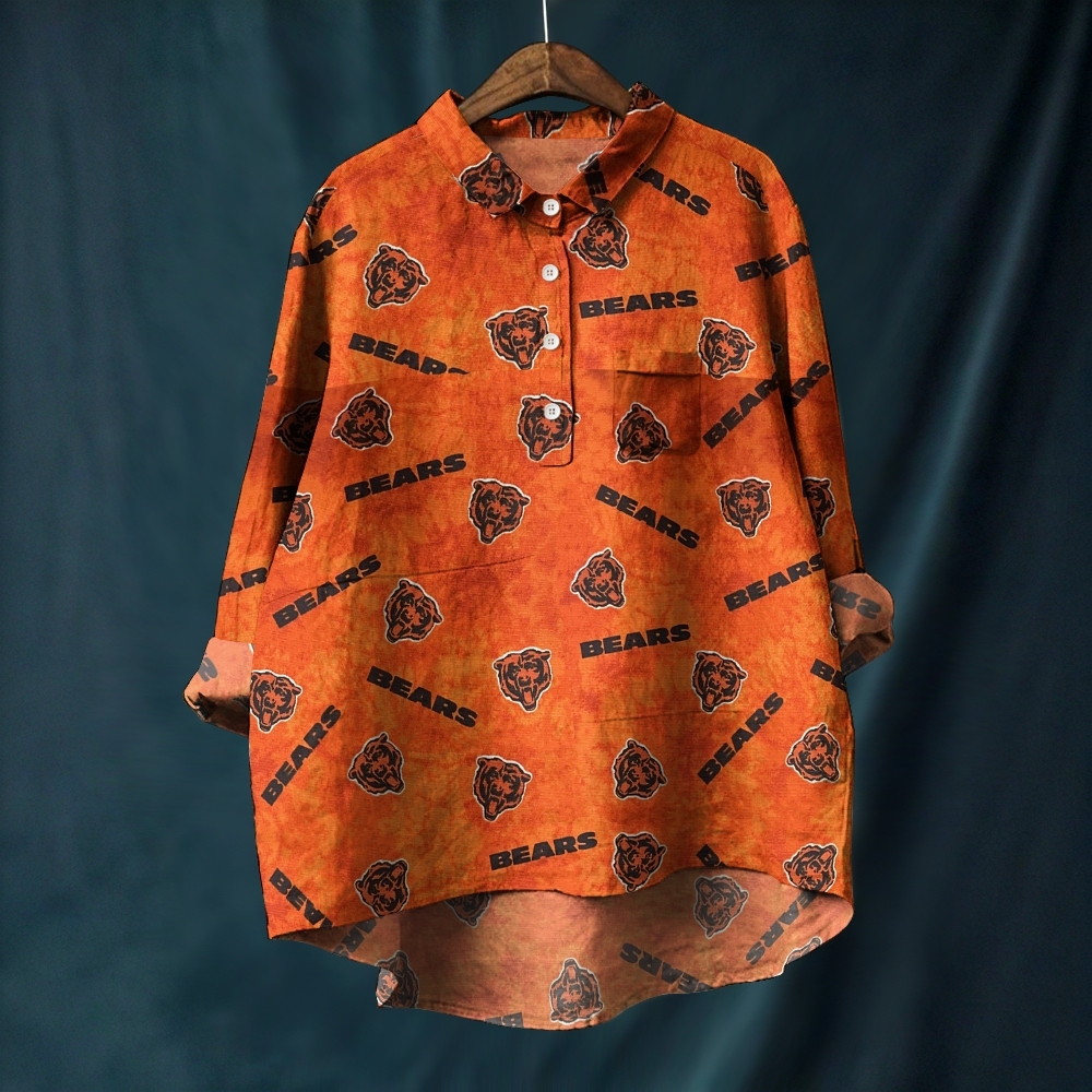 Chicago Bears Printed Casual Long Sleeve Shirt