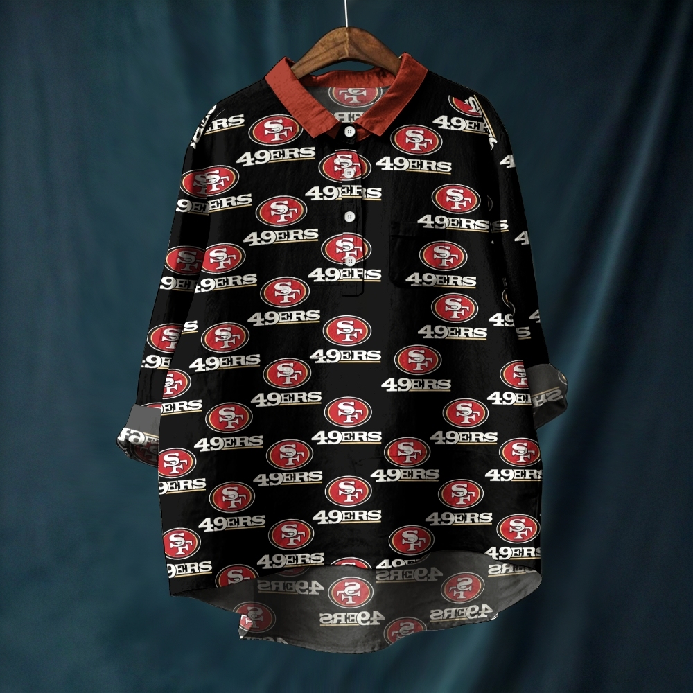 San Francisco 49ers Printed Casual Long Sleeve Shirt