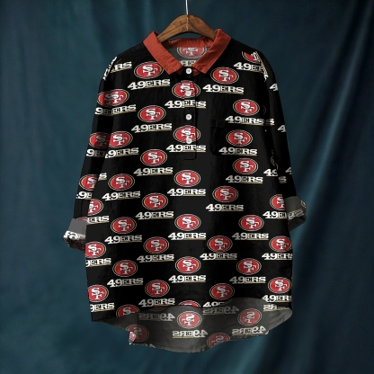San Francisco 49ers Printed Casual Long Sleeve Shirt