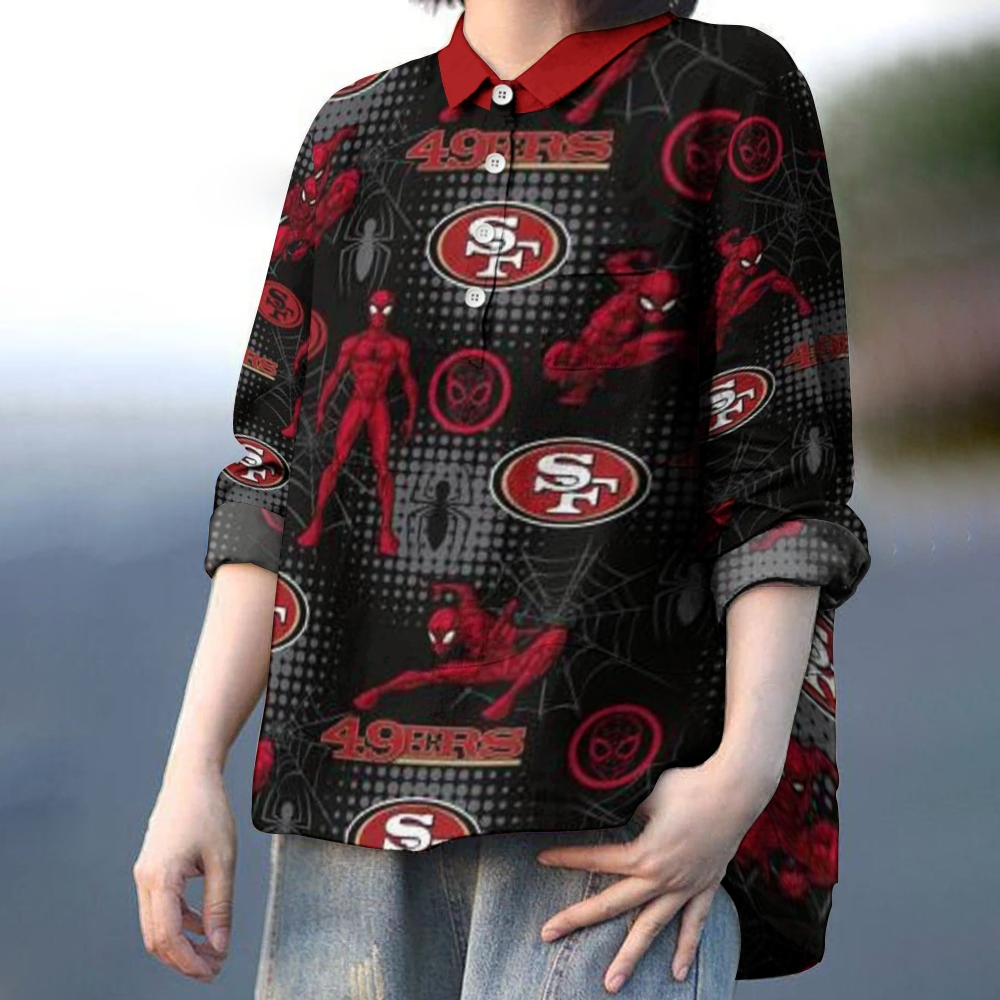San Francisco 49ers Printed Casual Long Sleeve Shirt