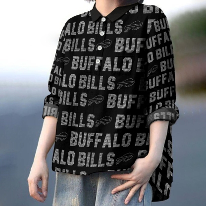 Buffalo Bills Printed Casual Long Sleeve Shirt