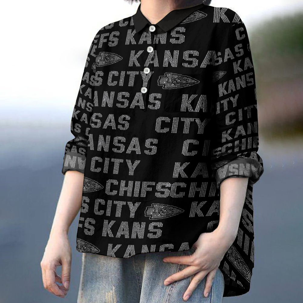 Kansas City ChiefsPrinted Casual Long Sleeve Shirt