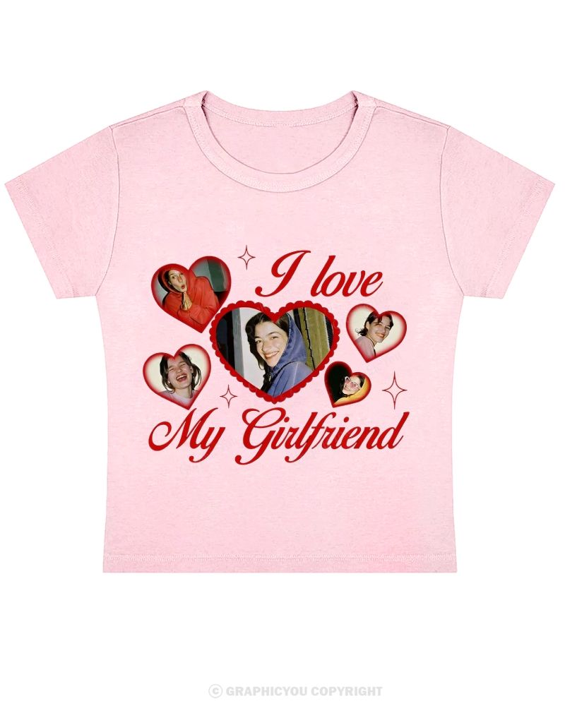 Custom Girlfriend Photos Y2K Valentine's Day Baby Tee