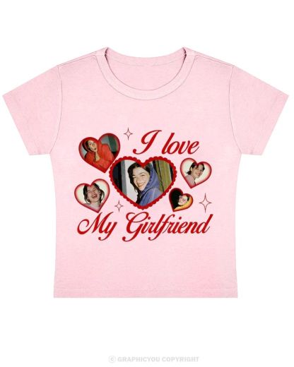 Custom Girlfriend Photos Y2K Valentine's Day Baby Tee
