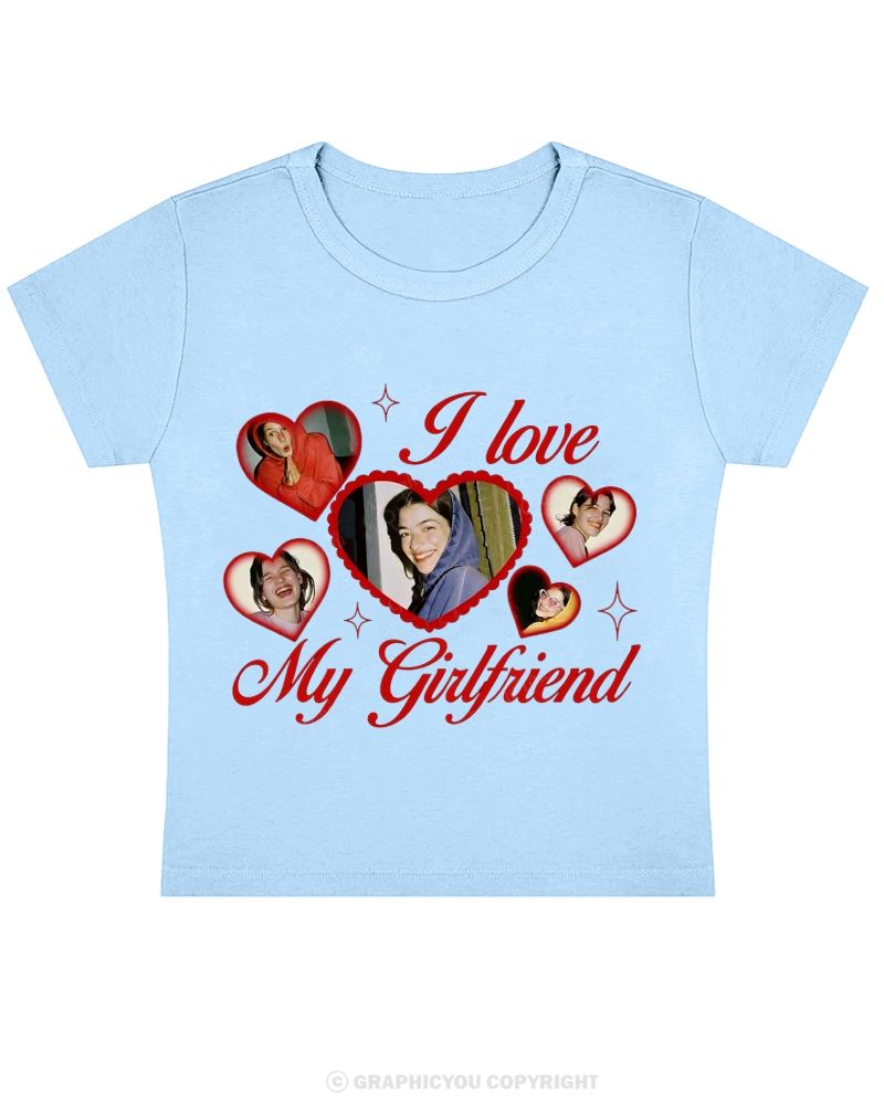 Custom Girlfriend Photos Y2K Valentine's Day Baby Tee