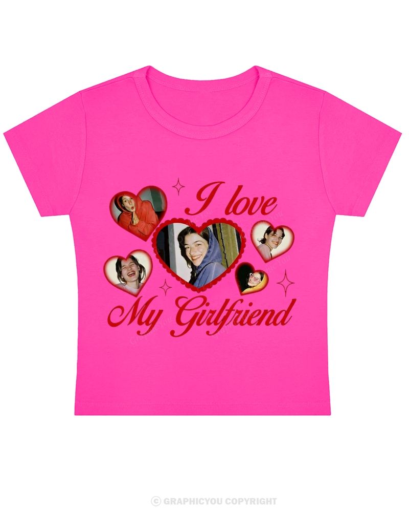 Custom Girlfriend Photos Y2K Valentine's Day Baby Tee
