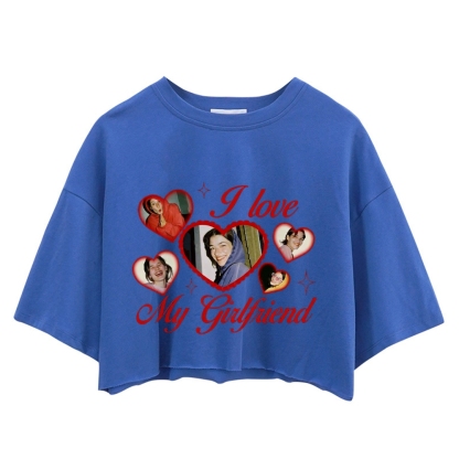 Custom Girlfriend Photos Y2K Valentine's Day Crop Tops