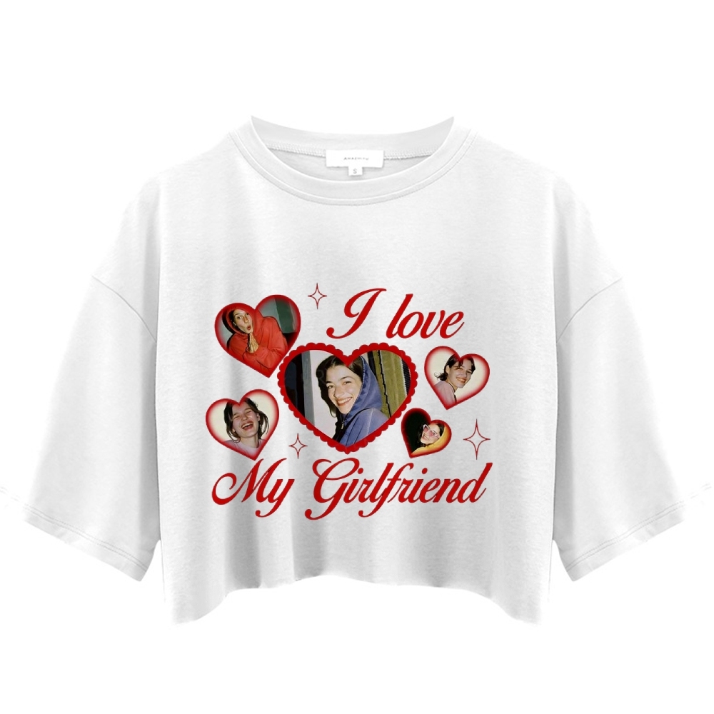Custom Girlfriend Photos Y2K Valentine's Day Crop Tops