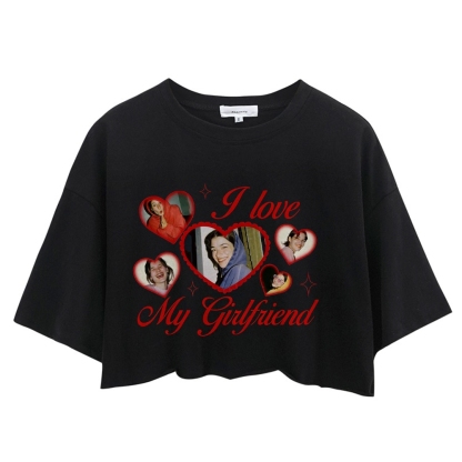 Custom Girlfriend Photos Y2K Valentine's Day Crop Tops