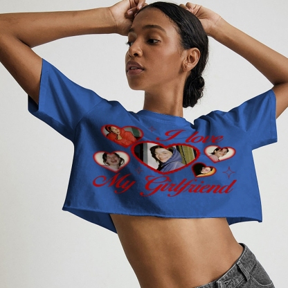 Custom Girlfriend Photos Y2K Valentine's Day Crop Tops