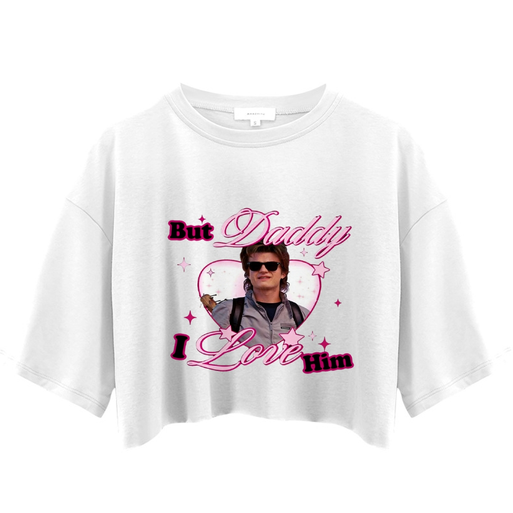 Custom Daddy I Love Him Y2K Crop Tops