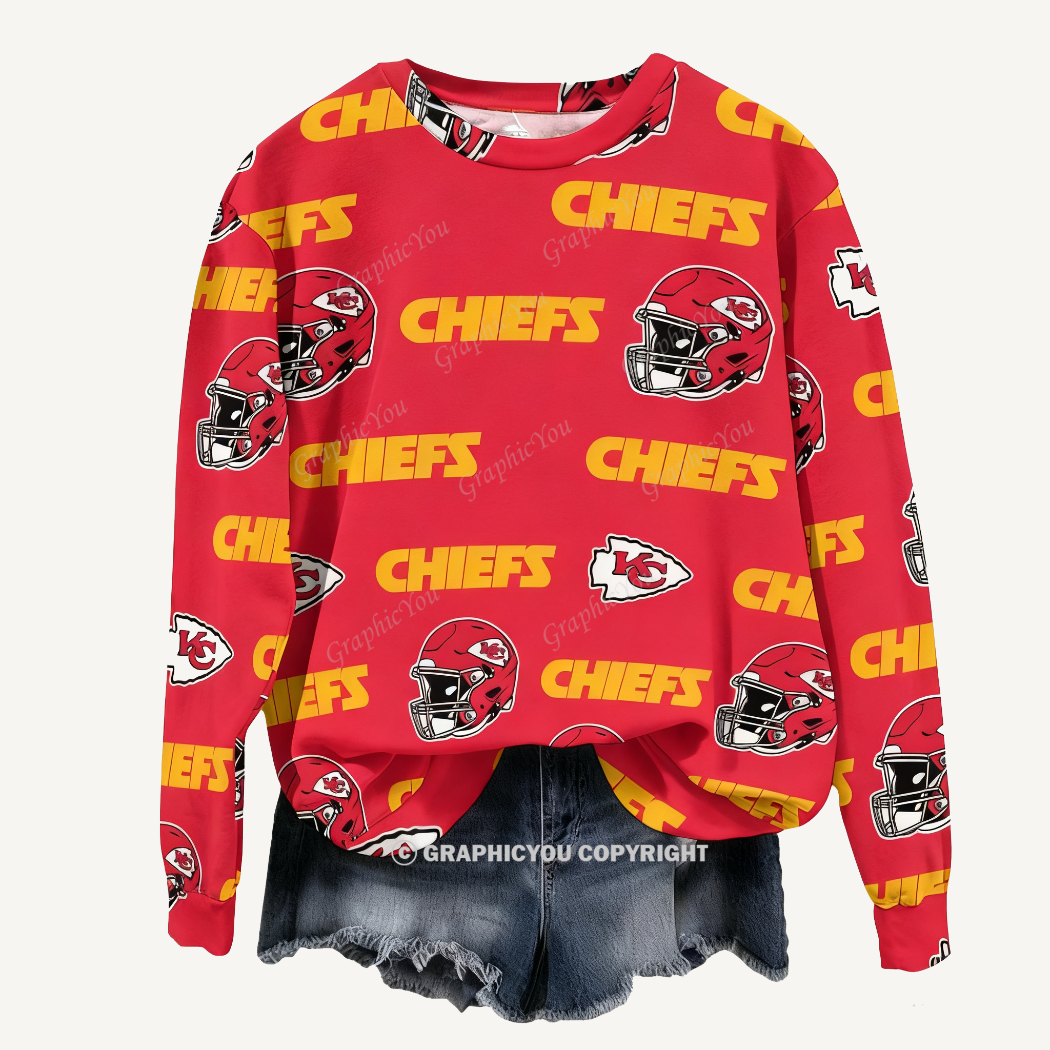 Kansas City Chiefs Graphic Cotton Sweatshirt