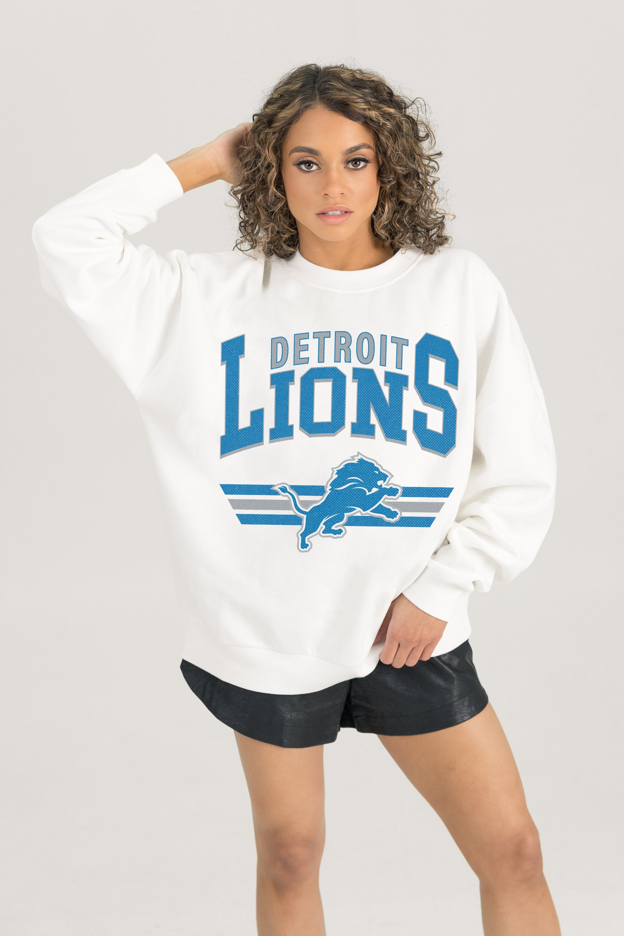 DETROIT LIONS SWIFT STRIKE PREMIUM FLEECE CREWNECK Sweatshirt